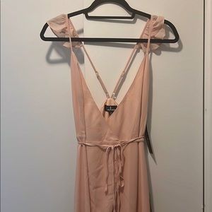 Lulu’s small blush pink wrap dress